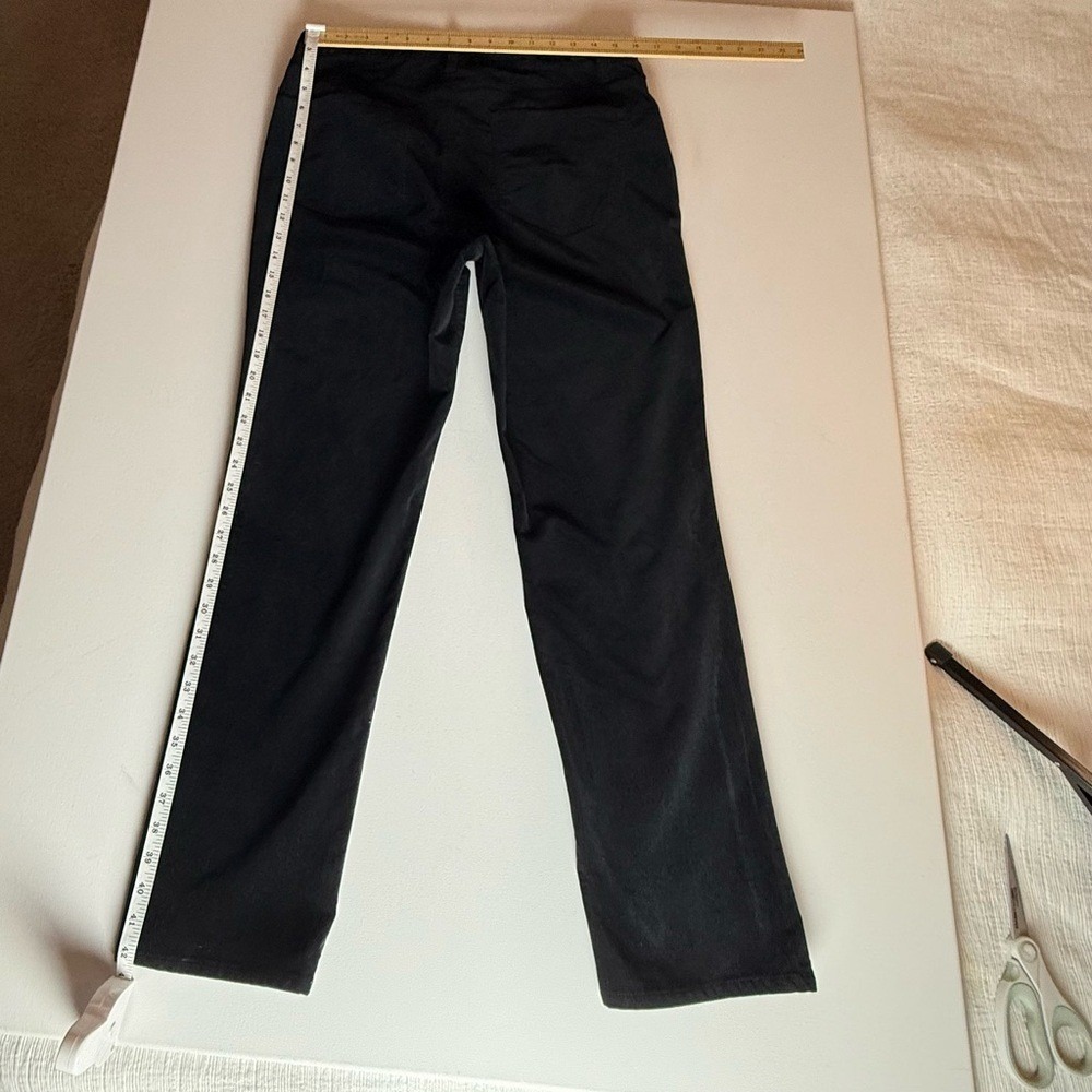 Talbots High Waist Straight-Leg Pants – Black Velvet Touch  size 12 - Picture 4 of 8